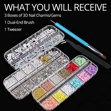 Stunning 3D Nail Art Gem Kit for Creative Styles