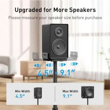 Height Adjustable Speaker Stands for Surround Sound