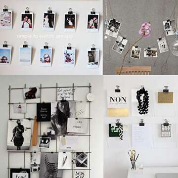 AUSTOR 145 PCS Binder Clips Black Paper Clamps Assorted 6 Sizes Paper Clips with Box for Office, School and Home Supplies