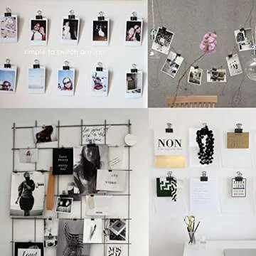 AUSTOR 145 PCS Binder Clips Black Paper Clamps Assorted 6 Sizes Paper Clips with Box for Office, School and Home Supplies