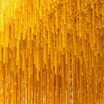 Krati Exports 5 PC - 5 feet Marigold Garland |Indian/American Wedding Party Mantle Decoration, Faux ...