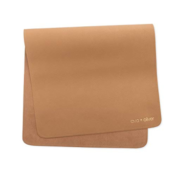 Ava + Oliver Vegan Leather Baby Changing Mat - Portable, Easy-Clean Diaper Mat