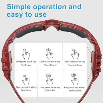 KONLEYA Bluetooth Sunglasses with Polarized Lenses and Audio