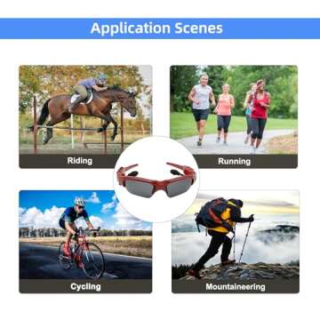 KONLEYA Bluetooth Sunglasses with Polarized Lenses and Audio