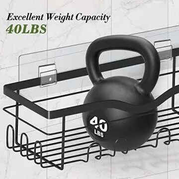 LiviNGPAi Shower Caddy Bathroom Organizer, Wall Mount Rustproof Stainless Steel Shower Shelves for Bathroom, Toilet, Kitchen and Dorm (Luxury 3 Pack)