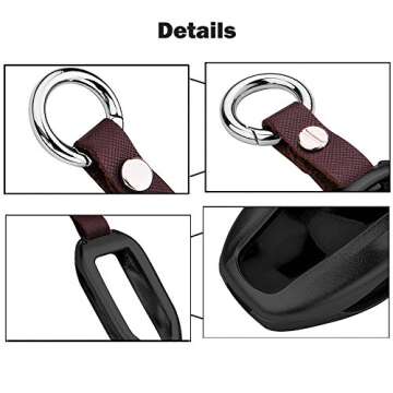 for Tesla Model S Model 3 Aluminium Alloy Car Remote Key Fob Flip Key Protection Case Shell Cover, L...