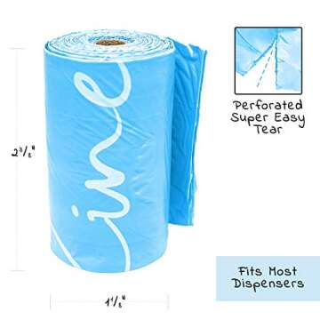 Wooflinen 100% Compostable Dog Poop Bags - EN13432 Home Compost Certified Dog Waste Bags, 240 Bags (16 Rolls), Made from Corn - Easy Open - Large, Thick Poop Bags for Dogs