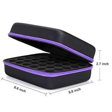 TUZAZO Essential Oils Storage, Essential Oils Carrying case for 30 Bottles 5ml 10ml 15ml, Hard Shell...