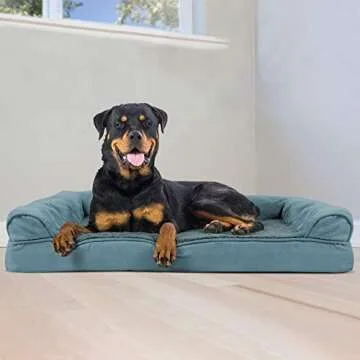 Furhaven Orthopedic Dog Bed for Large Dogs - Plush & Suede with Washable Cover, 40” x 32” - Perf...