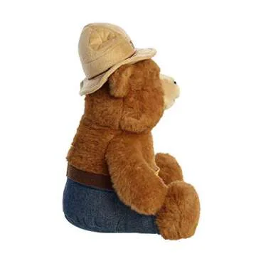 Aurora® Iconic Smokey Bear Smokey Bear Stuffed Animal - Inspiring Conservation - Nostalgic Companion - Brown 10 Inches