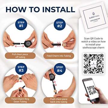 BJÖRN HALL Stethoscope Charms Raindow Unicorn | Sparkly Bling Stethoscope Charms RT | Perfect Gift & Accessory for Nurses, Respiratory Therapist, Vet Tech, LPN | Rose Gold - Rainbow Delight Crystal