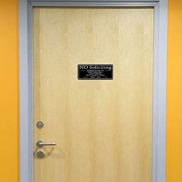 Maoerzai No Soliciting Sign – Durable & Stylish Door Sign 9x4 inch