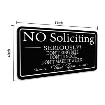 Durable Maoerzai No Soliciting Sign for Home or Office