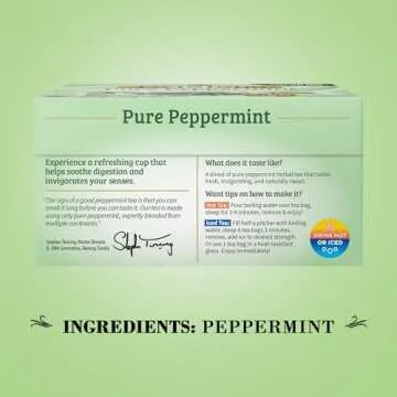 Twinings Pure Peppermint Tea - Naturally Caffeine Free, Refreshing Mint Herbal Tea Bags Individually Wrapped, 50 Count