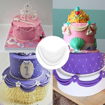 Versatile Wave Silicone Molds - Premium Fondant Mold for Baking Crafts