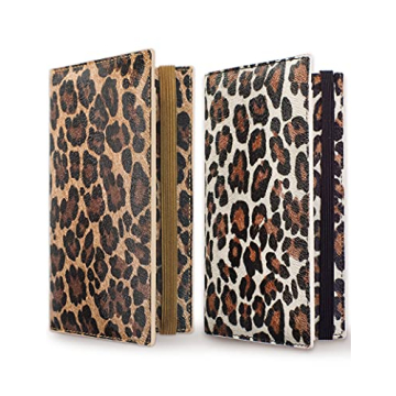 Zreal Checkbook Cover for Men & Women, 2 Pack Premium Vegan Leather Checkbook Holder Slim Wallets fo...