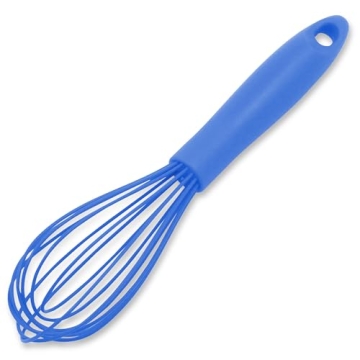 Chef Craft Premium Silicone Wire Cooking Whisk - Versatile 10.5 Inch Blue Kitchen Tool