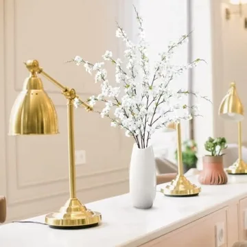 Sggvecsy Cherry Blossom Flowers 4 Pcs Long Stems Home Decor