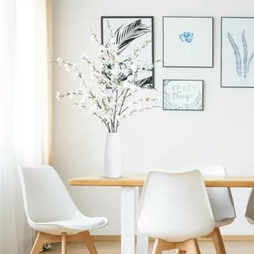 Sggvecsy Cherry Blossom Flowers 4 Pcs Long Stems Home Decor