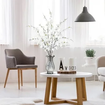 Sggvecsy Cherry Blossom Flowers 4 Pcs Long Stems Home Decor