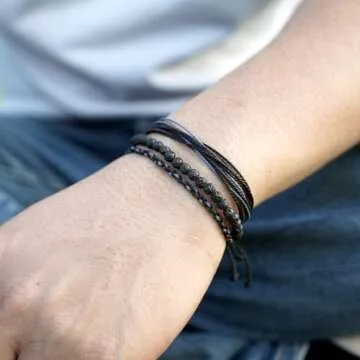 Handmade Natural Stone Beaded Healing Bracelet for Men