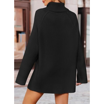 ZESICA Women's Chunky Knit Oversized Turtleneck Sweater