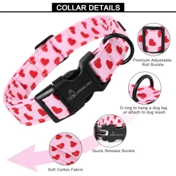 Cute Valentine's Day Dog Collar for All Dogs