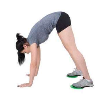 Synergee Electric Lime Green Core Sliders. Dual Sided Use on Carpet or Hardwood Floors. Abdominal Exercise Equipment