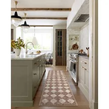 Lahome Moroccan Trellis Runner Rug - 2x8 Washable Hallway Rug