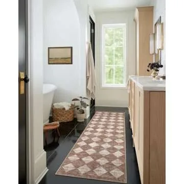 Lahome 2x8 Washable Trellis Runner Rug for All Spaces