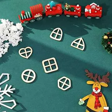 48 Pcs Fairy Door Wooden Garden Doors Craft Mini Window Kit