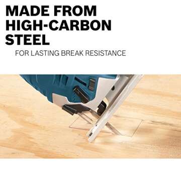 Bosch T-Shank Jig Saw Blade Set, 10 Pieces for Precision Cutting in Wood