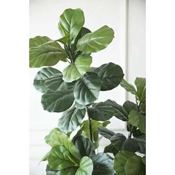 Artificial Tree Plant Pot Artificial Leafy Tree 5.2 Feet with Green Leaves Indoor Outdoor Use Fake Plant for Living Room Balcony Home Office Decoration