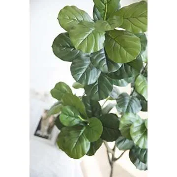 Artificial Tree Plant Pot Artificial Leafy Tree 5.2 Feet with Green Leaves Indoor Outdoor Use Fake Plant for Living Room Balcony Home Office Decoration