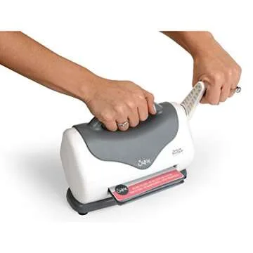 Sizzix, White and Gray 660950 Texture Boutique Embossing Machine,White/Gray