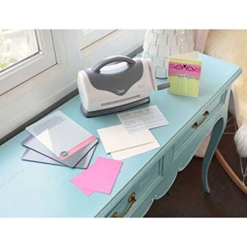 Sizzix, White and Gray 660950 Texture Boutique Embossing Machine,White/Gray