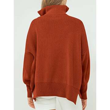 ANRABESS Women's Oversized Quarter Zip Sweater Pullover