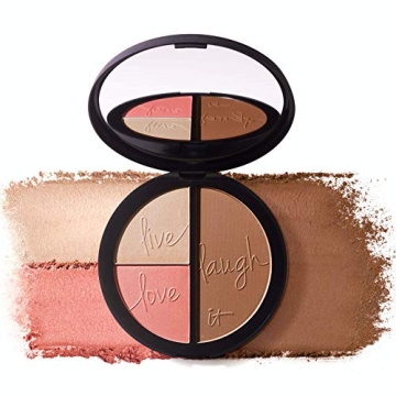 IT Cosmetics Your Most Beautiful You Anti-Aging Matte Bronzer, Radiance Luminizer & Brightening Blus...