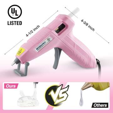 WORKPRO Mini Hot Glue Gun - Crafting Made Easy