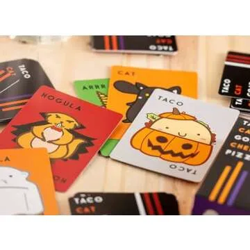 Taco Cat Goat Cheese Pizza – Halloween Edition – Halloween Party Games for Kids and Adults - Halloween Party Favors, Halloween School Party Prize, Trick or Treat Gift, Kids Ages 8+