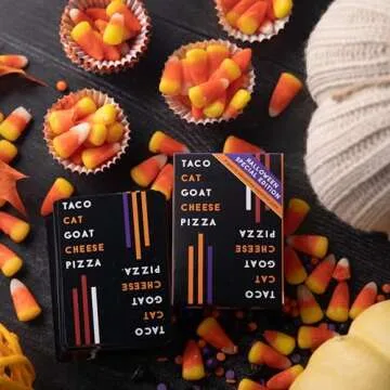 Taco Cat Goat Cheese Pizza – Halloween Edition – Halloween Party Games for Kids and Adults - Halloween Party Favors, Halloween School Party Prize, Trick or Treat Gift, Kids Ages 8+