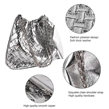 Woven Leather Hobo Handbag for Women with Purses, Large Woven Tote Bag Shoulder Bags 2pcs Purses Set