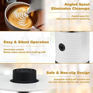 Huogary Electric Milk Frother for Perfect Coffee at Home