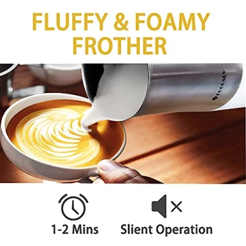 Huogary Electric Milk Frother for Perfect Coffee at Home