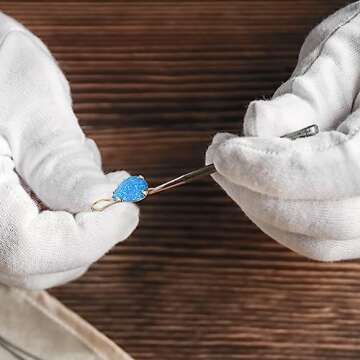 14K Gold Blue Opal Earrings - Solid Yellow Gold Pear Shape Dangle Earrings - October Birthstone Gift - Teardrop Jewelry - Handmade Elegant Gift for Women