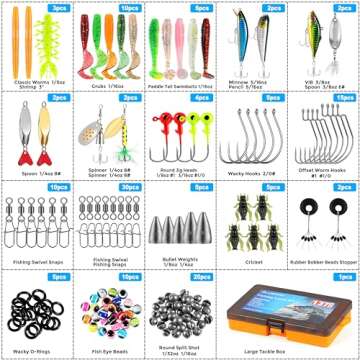 PLUSINNO 137Pcs Fishing Lures Tackle Box - Ideal Gift for Anglers