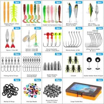 PLUSINNO 137Pcs Fishing Lures Tackle Box - Ideal Gift for Anglers