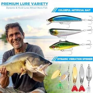 PLUSINNO 137Pcs Fishing Lures Tackle Box - Ideal Gift for Anglers