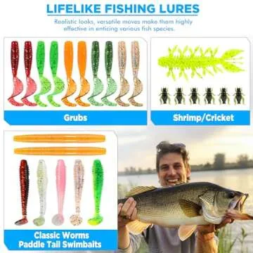 PLUSINNO 137Pcs Fishing Lures Tackle Box - Ideal Gift for Anglers