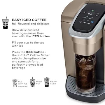 Keurig K-Elite Single Serve Coffee Maker with Iced Coffee Feature